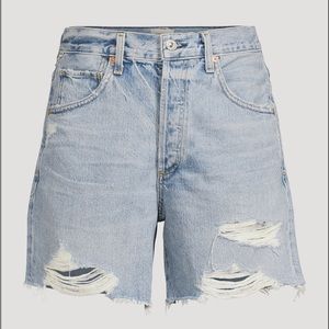 Citizens of Humanity COH Light Denim Distressed Shorts High Waisted